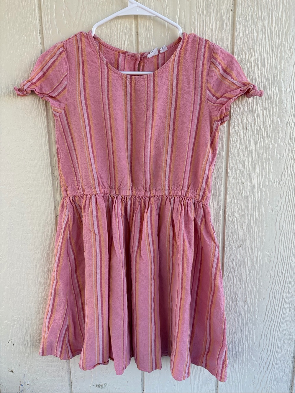 Gap Kids Girls' Pink Striped Short Sleeve Dress Size XXL